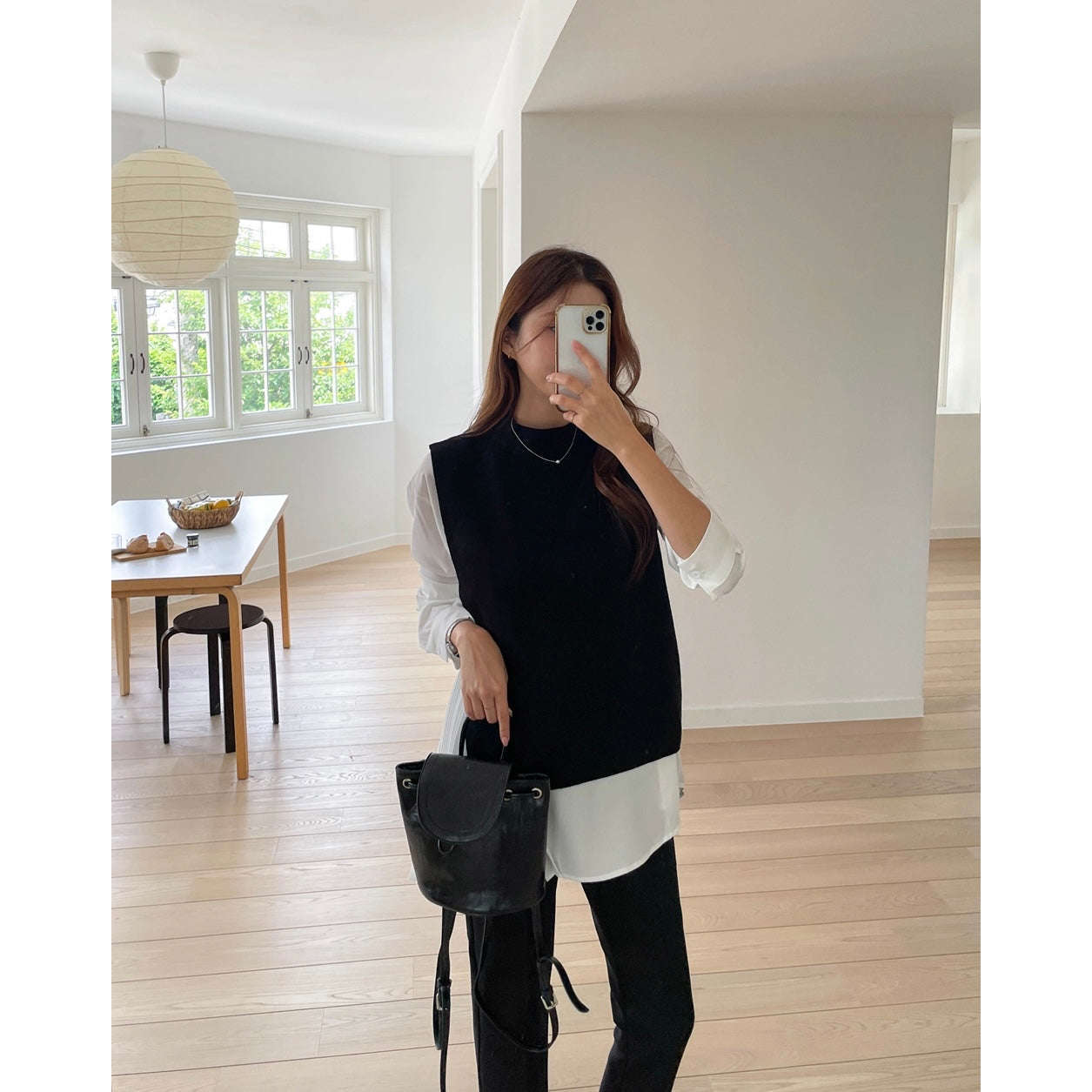 MUMMY.cc:褶皺不平衡襯衫兩件套裝