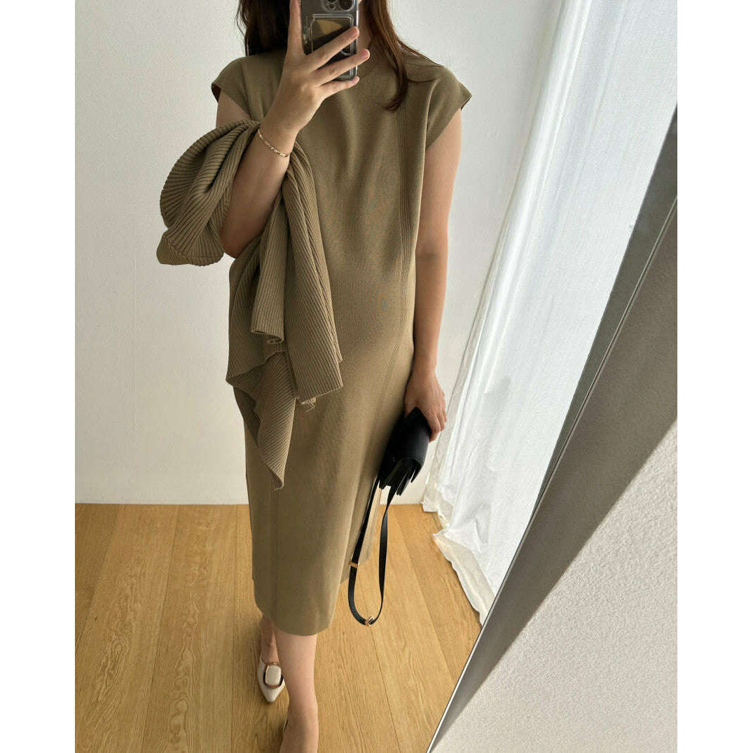 MUMMY.cc:羅紋披肩開衫孕婦裙套裝
