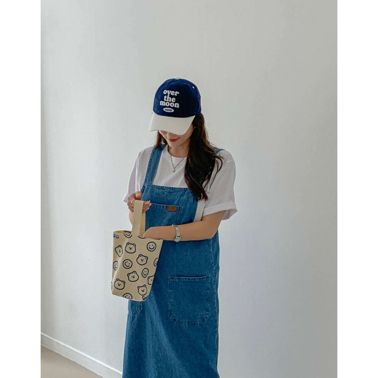 MUMMY.cc:側開叉牛仔背心吊帶裙