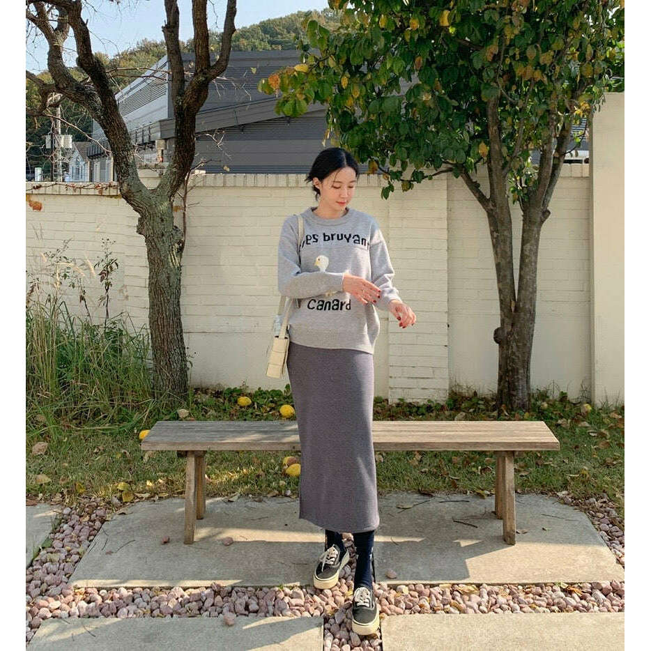 MUMMY.cc:孕婦中長兩側開衩半截裙