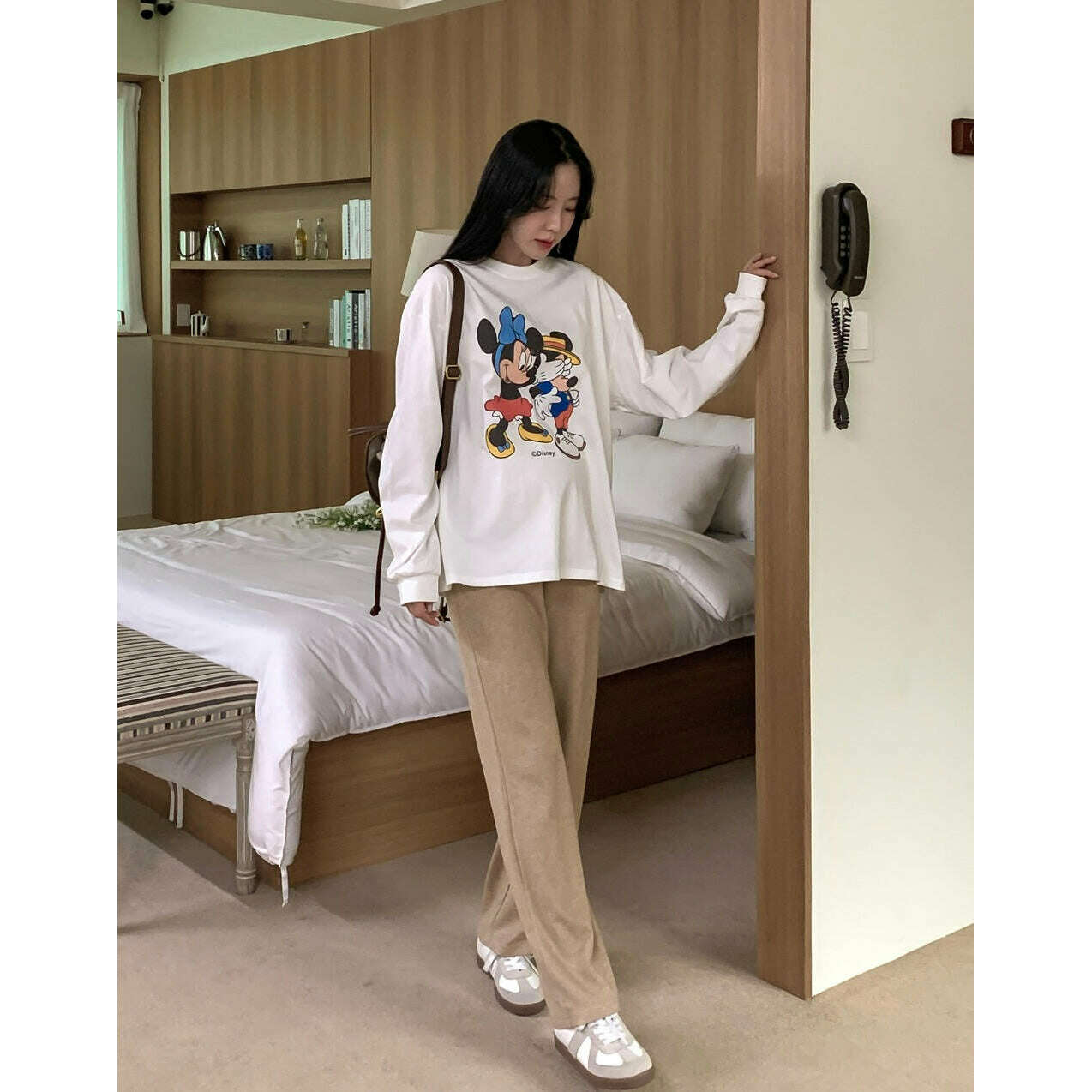 MUMMY.cc:秋冬羅紋寬腳休閒孕婦褲