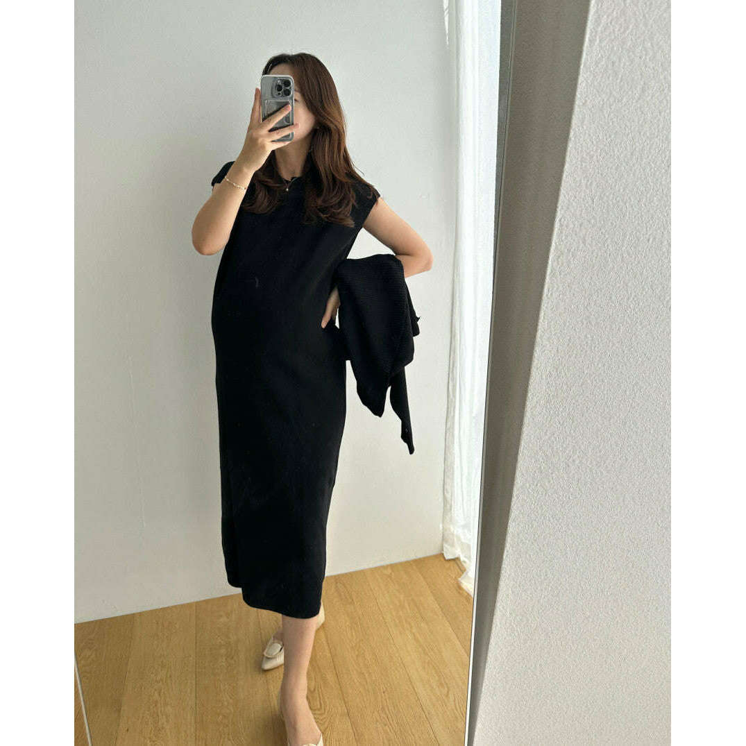 MUMMY.cc:羅紋披肩開衫孕婦裙套裝