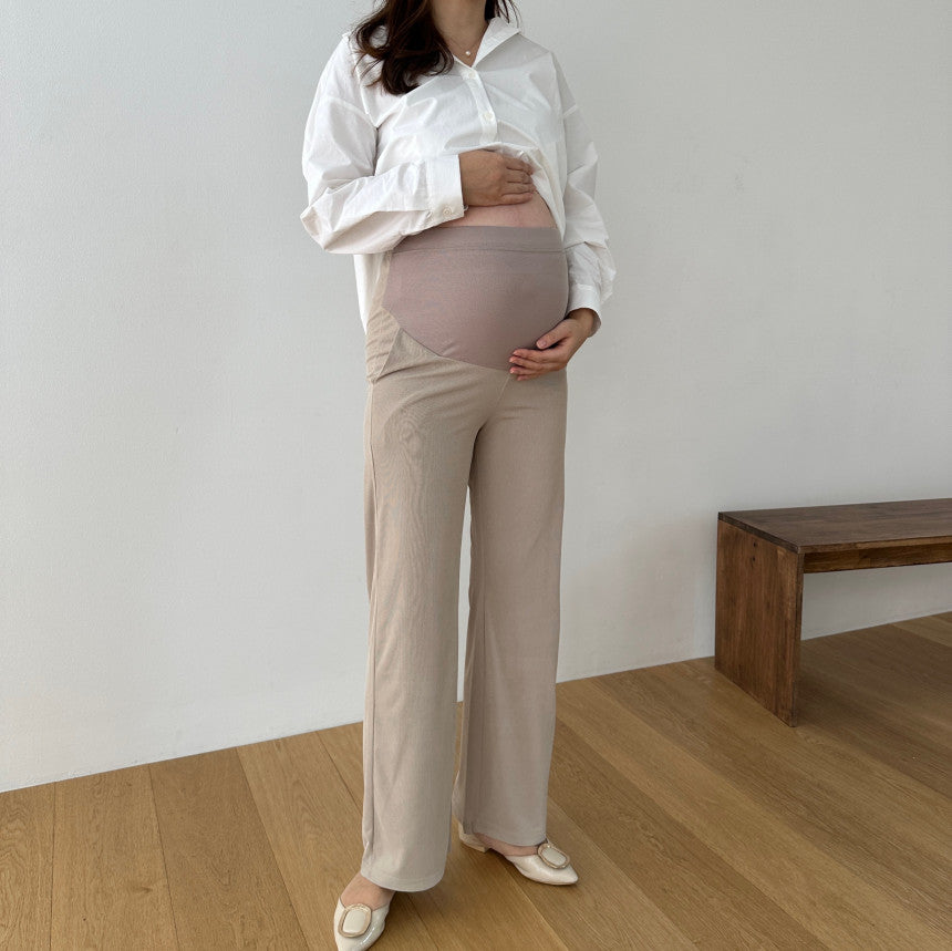 孕婦羅紋休閒長褲