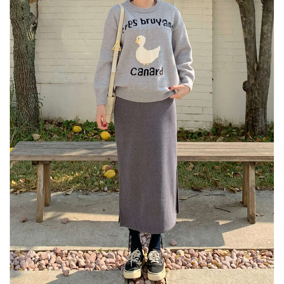 MUMMY.cc:孕婦中長兩側開衩半截裙