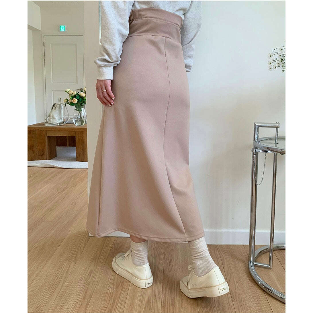 MUMMY.cc:孕婦A-line雙口袋半截長裙