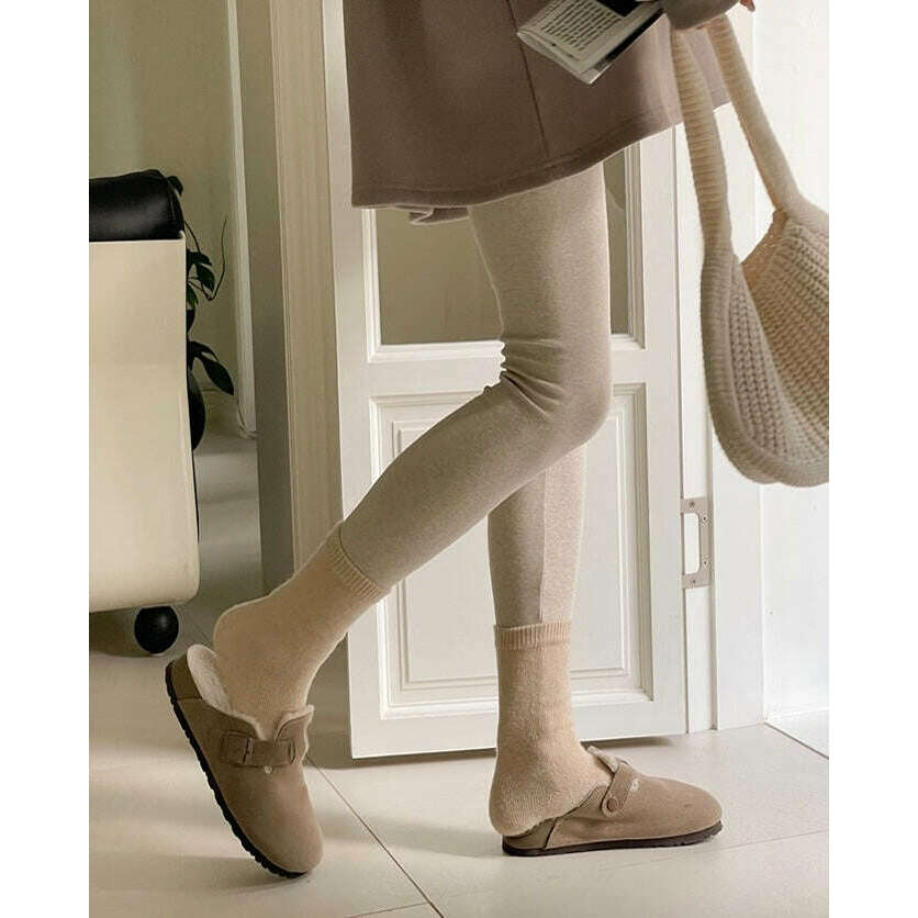 MUMMY.cc:秋冬厚棉拉絨多色孕婦打底legging