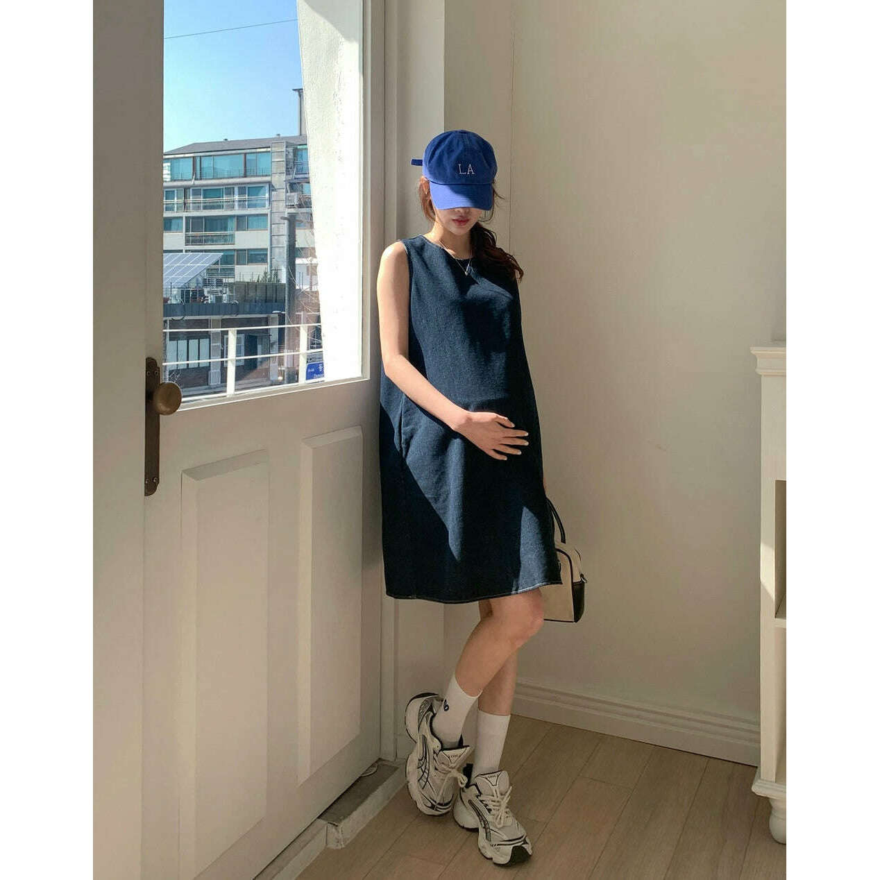 MUMMY.cc:牛仔圓領背心短裙