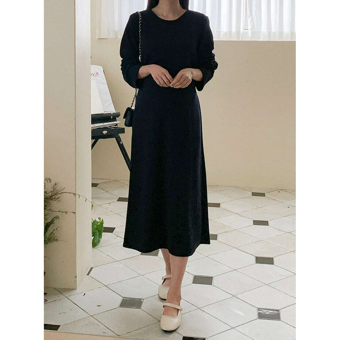 MUMMY.cc:喇叭背褶無皺孕婦裙
