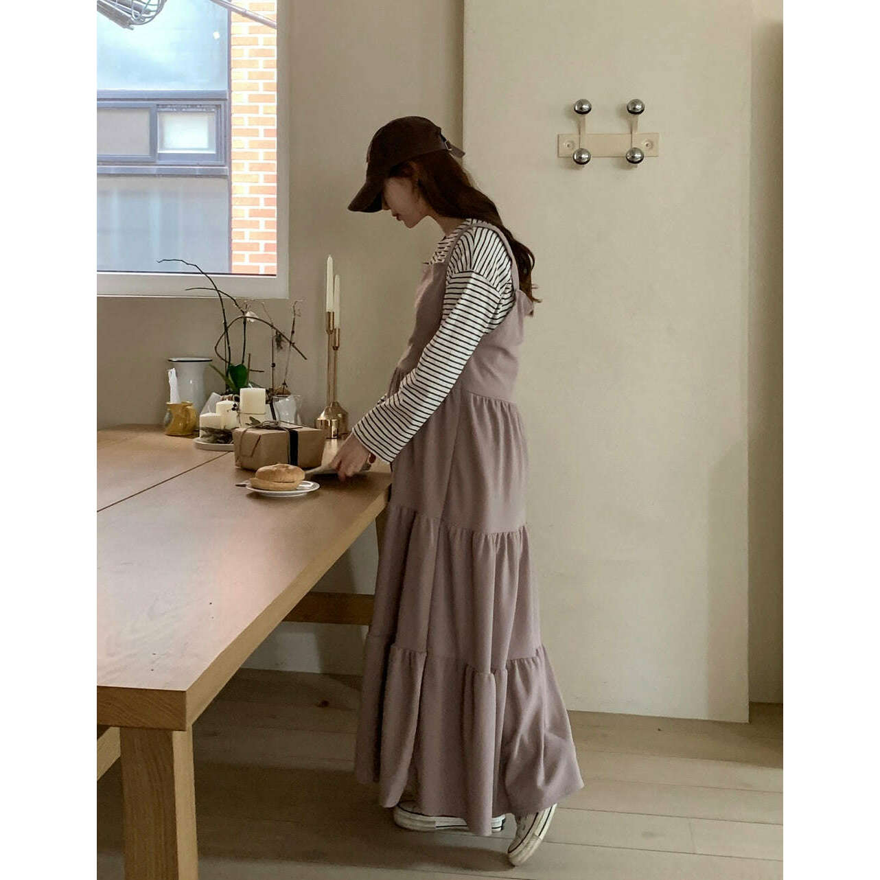 MUMMY.cc:孕婦甜美吊帶蛋糕長裙