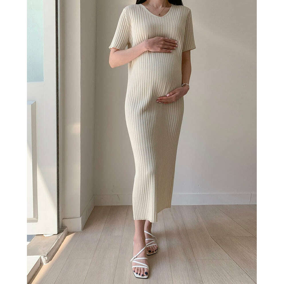 MUMMY.cc:高貴優雅針織綁帶連身裙