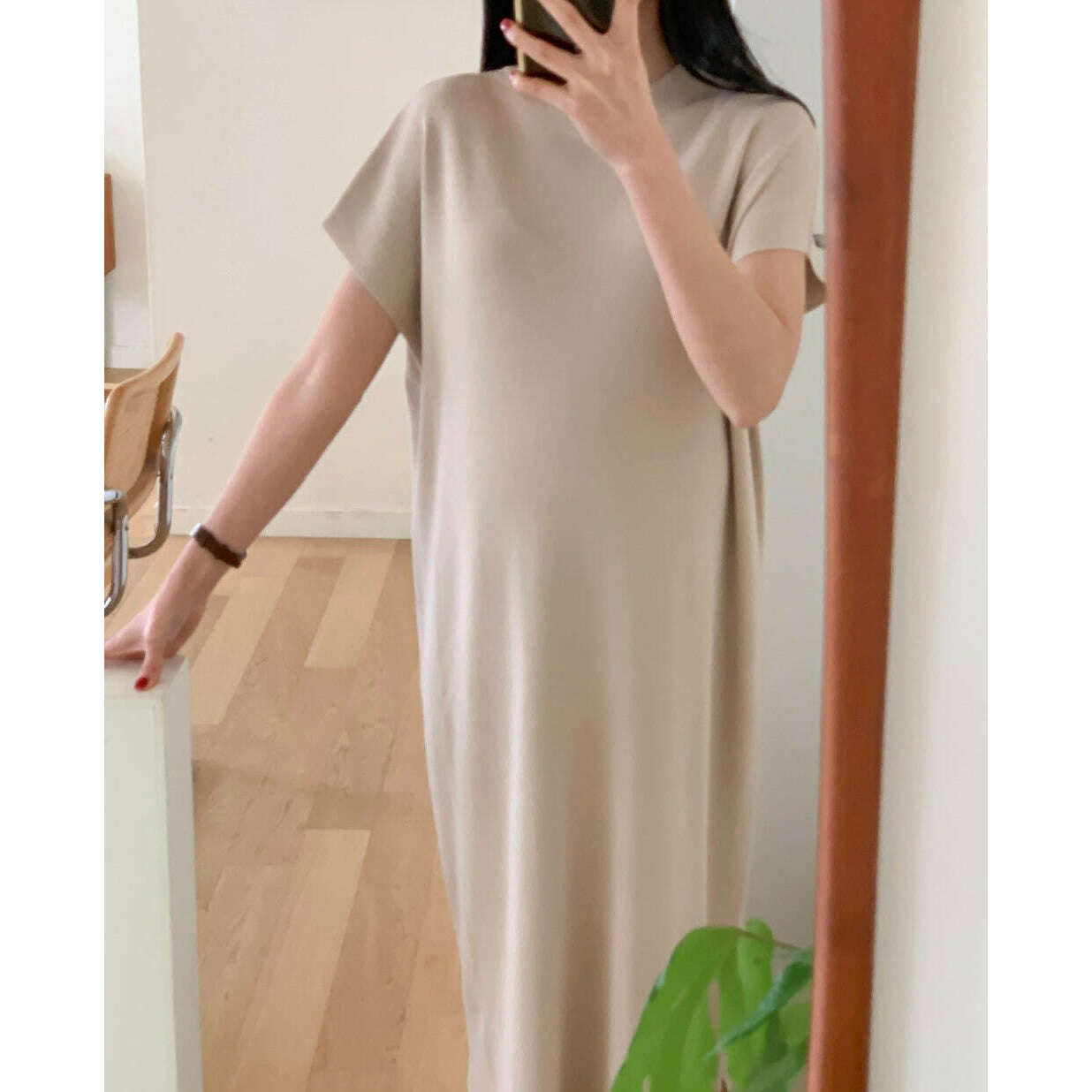 MUMMY.cc:落肩針織直筒連身裙
