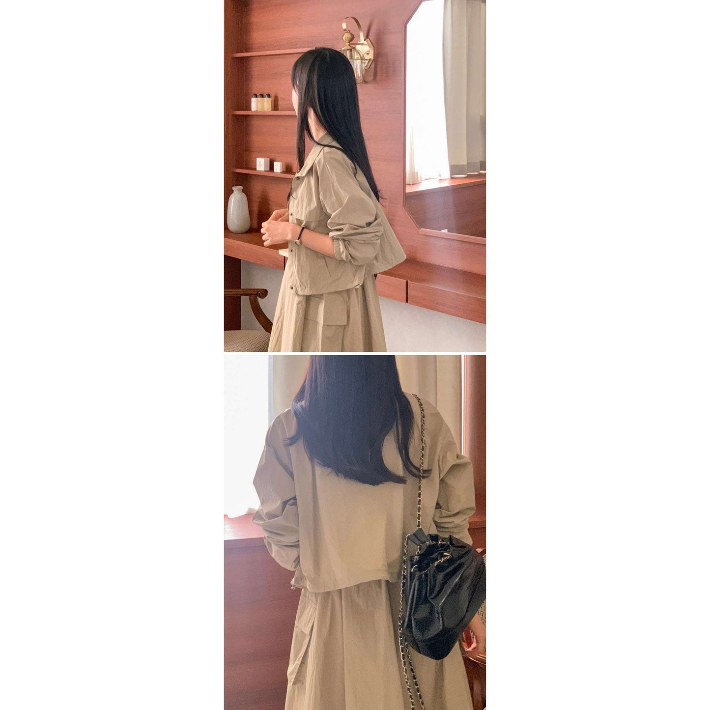MUMMY.cc:條紋背心針織背心裙加短外套套裝