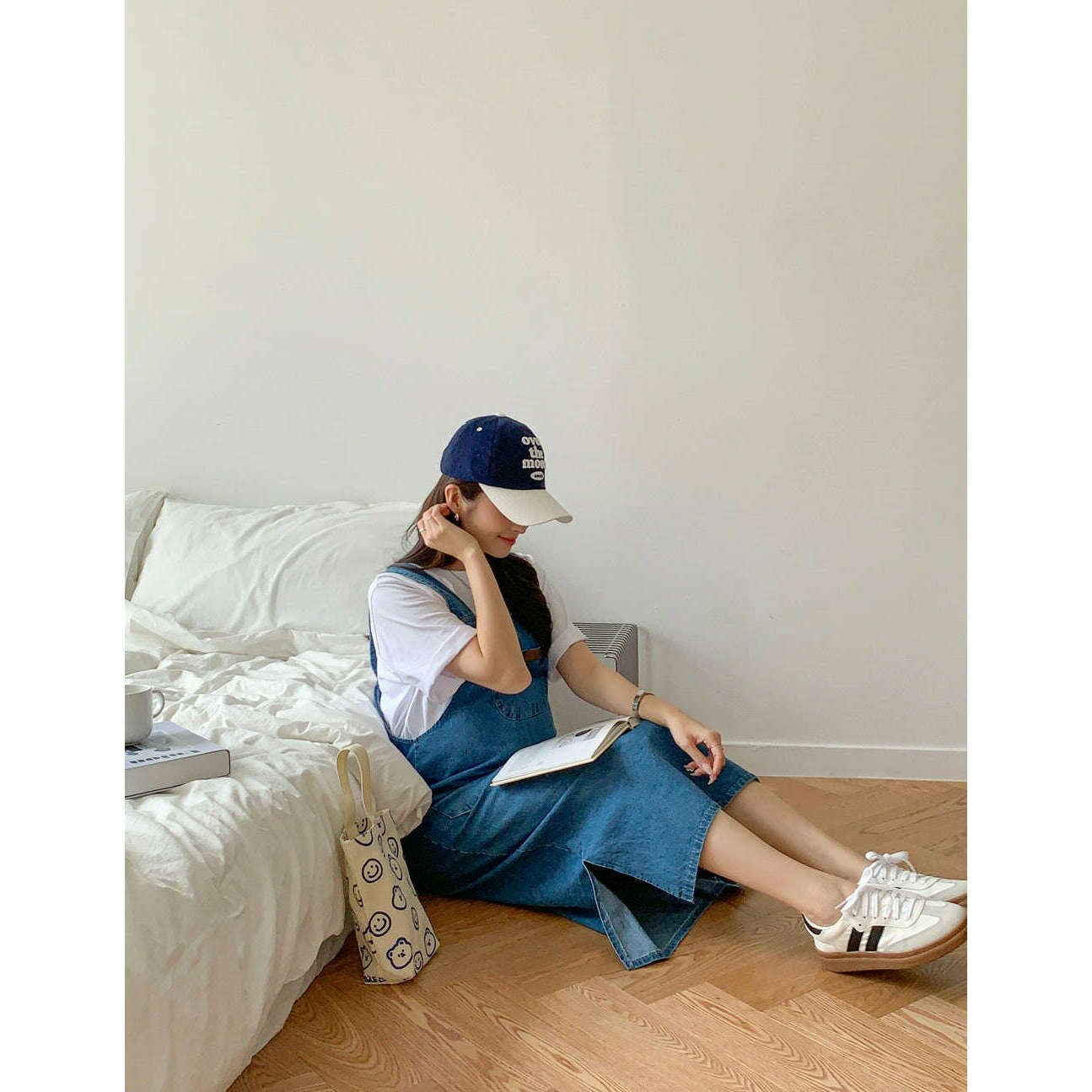 MUMMY.cc:側開叉牛仔背心吊帶裙