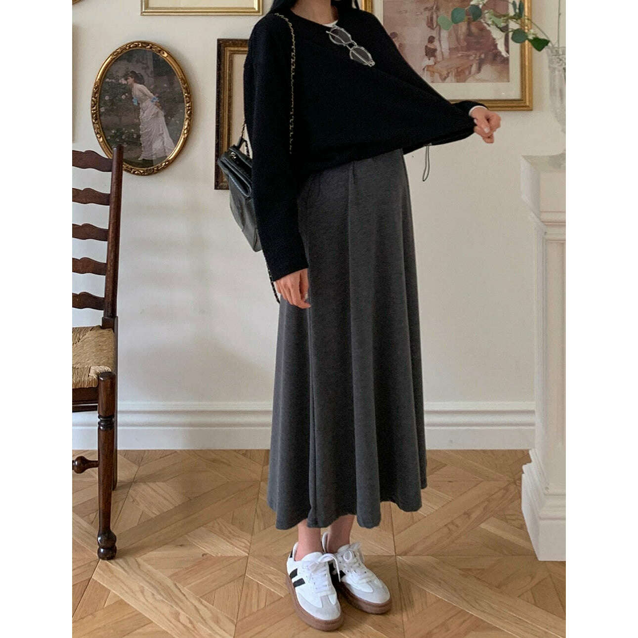 MUMMY.cc:吊帶垂感休閒連身裙配抽繩上衣套裝