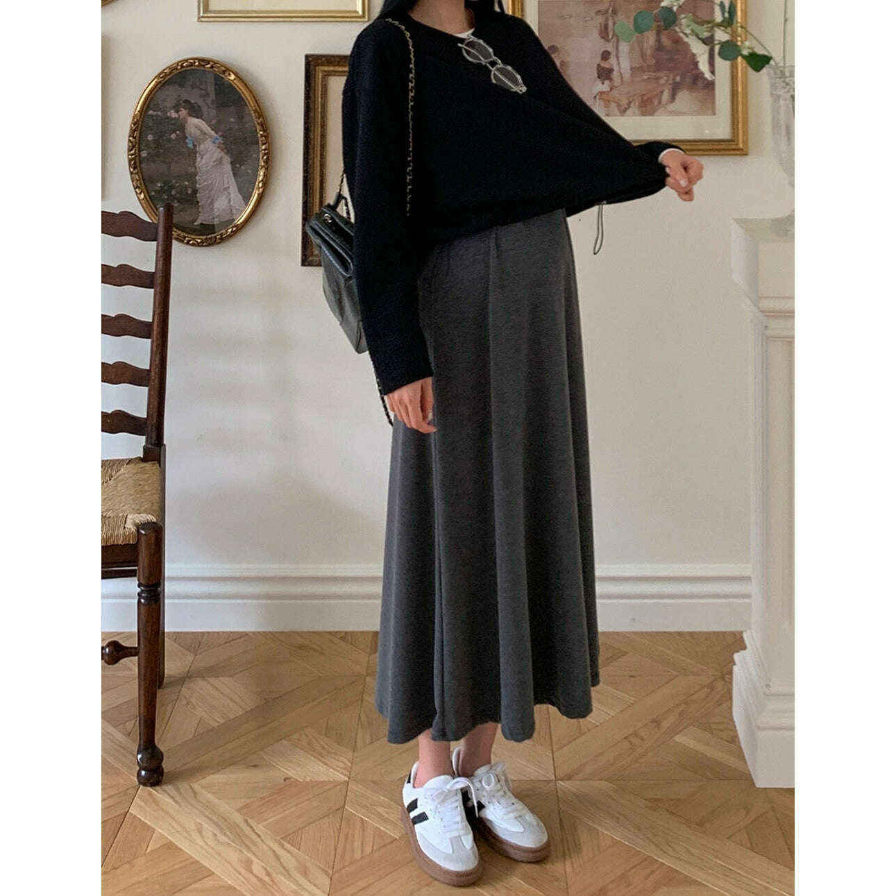 MUMMY.cc:吊帶垂感休閒連身裙配抽繩上衣套裝(單購)