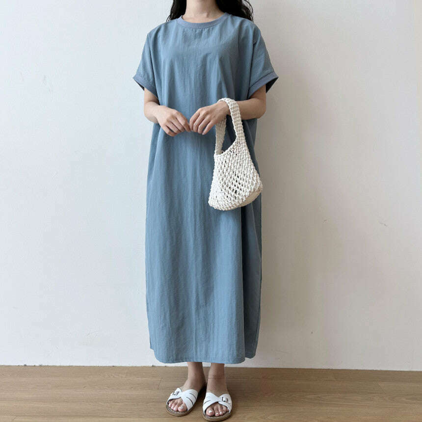 MUMMY.cc:孕婦夏日尼龍布料連身長裙