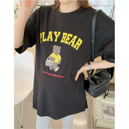 MUMMY.cc:純棉短袖寬鬆 Play bear Tee
