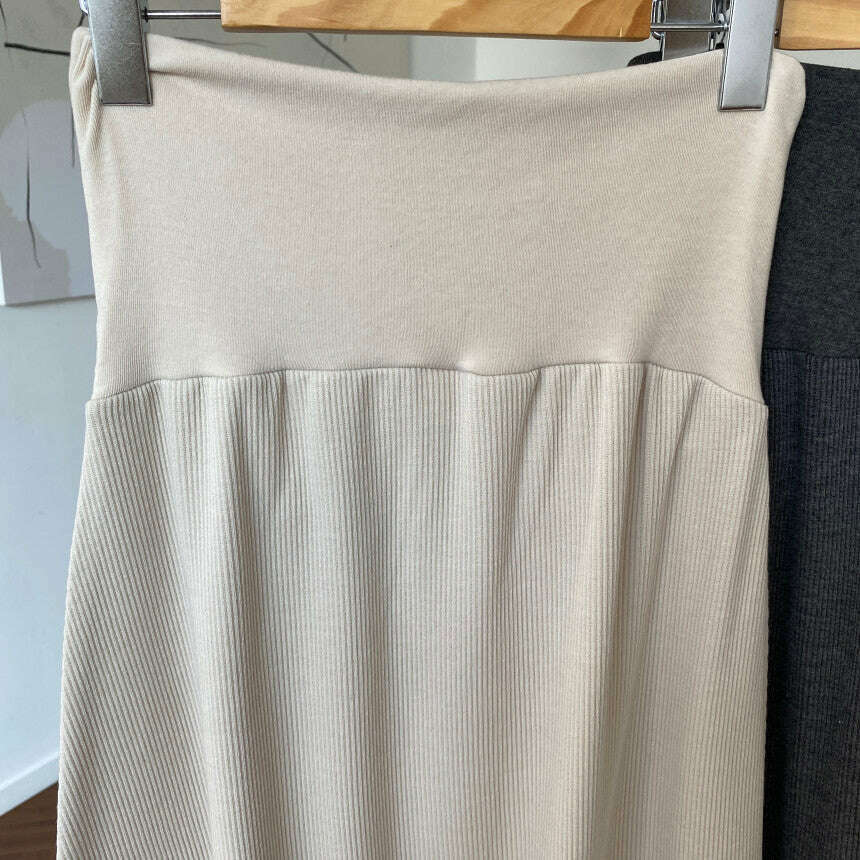 MUMMY.cc:秋冬A字磨毛長半截裙(3色)