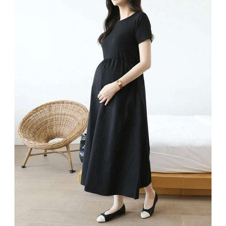 MUMMY.cc:短袖拼接簡約連身裙