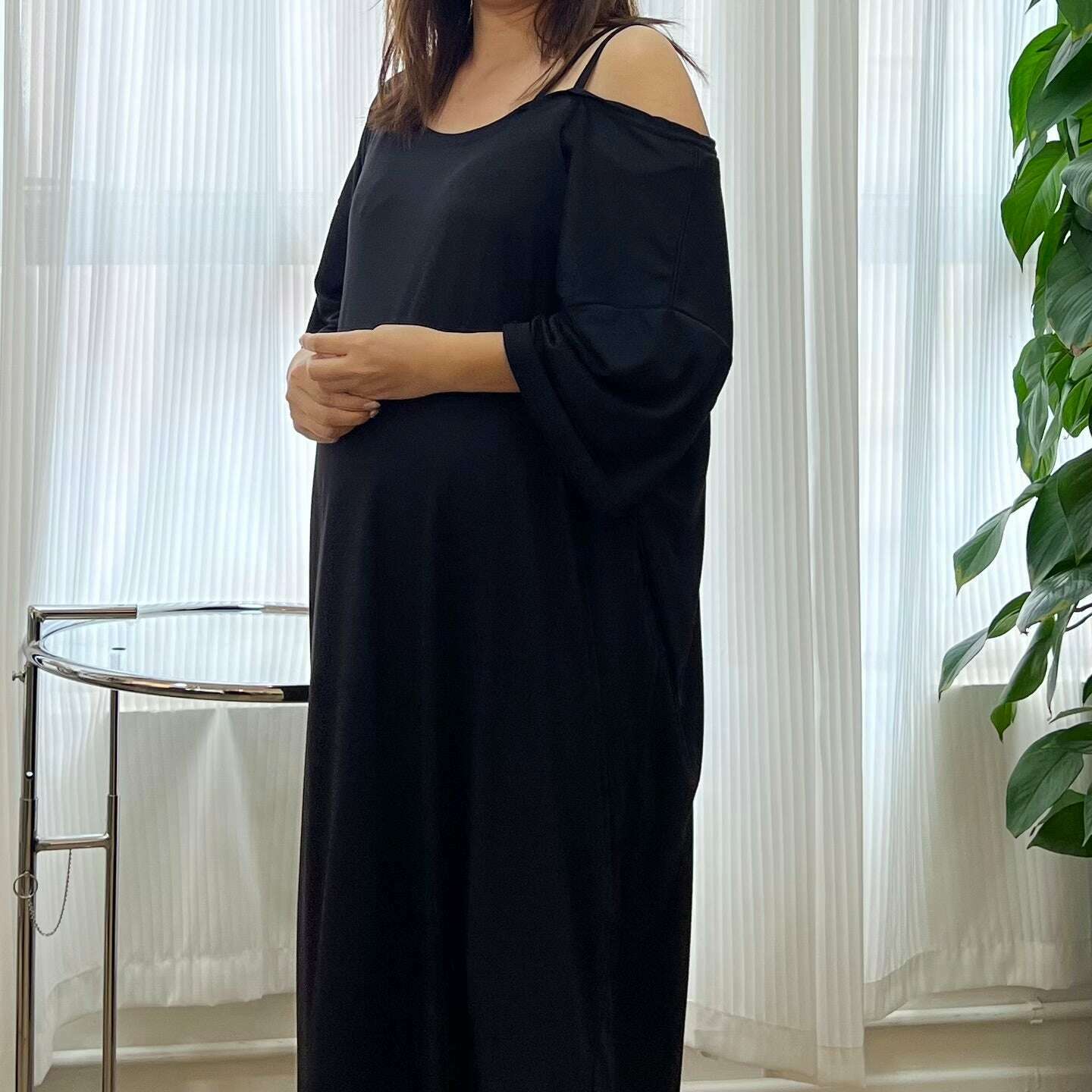 MUMMY.cc:單露雙肩帶柔軟大碼連身裙
