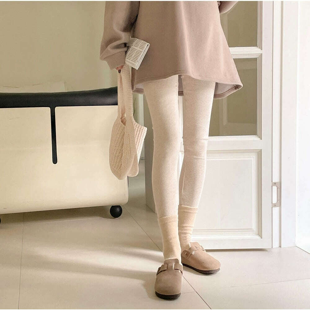 MUMMY.cc:秋冬厚棉拉絨多色孕婦打底legging