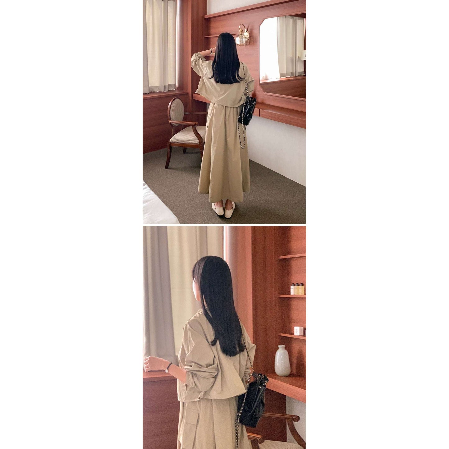 MUMMY.cc:條紋背心針織背心裙加短外套套裝