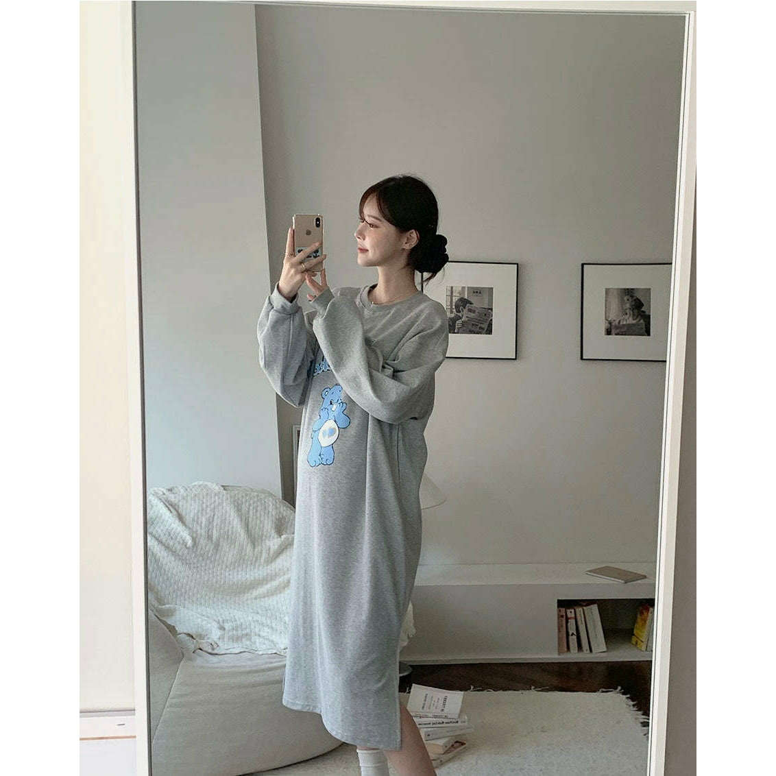 MUMMY.cc:Cute cupcake小熊印花圖案連身裙