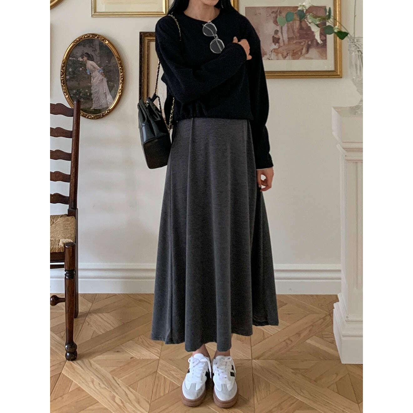 MUMMY.cc:吊帶垂感休閒連身裙配抽繩上衣套裝(單購)