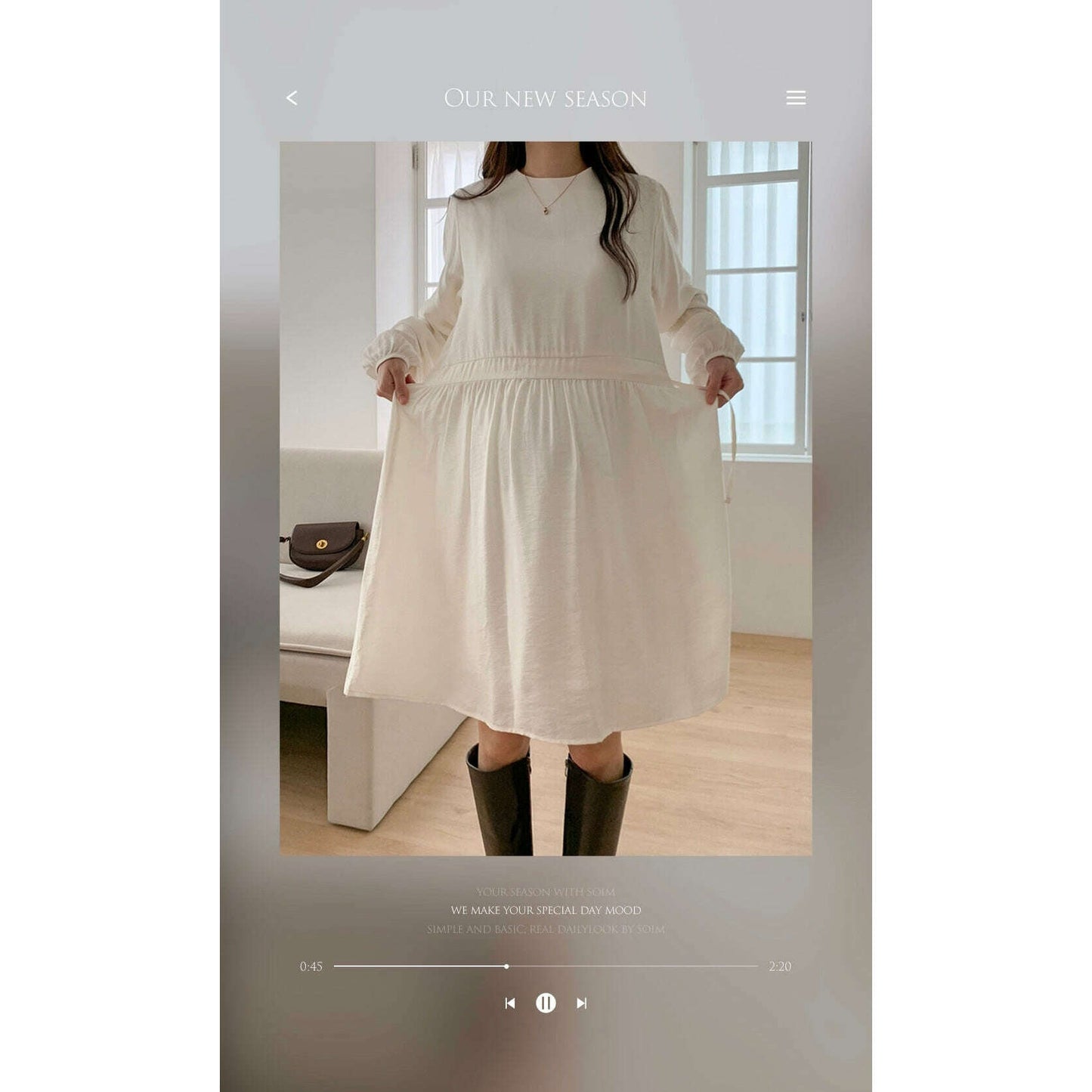 MUMMY.cc:柔軟閃澤鬆緊迷你連身裙