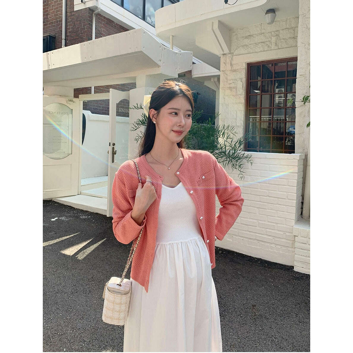 MUMMY.cc:秋季孕婦心領百搭連身裙