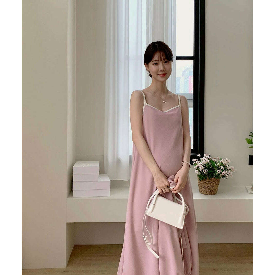 MUMMY.cc:甜美拼色針織綁帶套裝