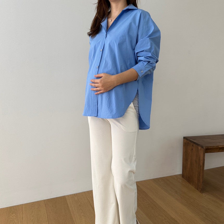 孕婦羅紋休閒長褲