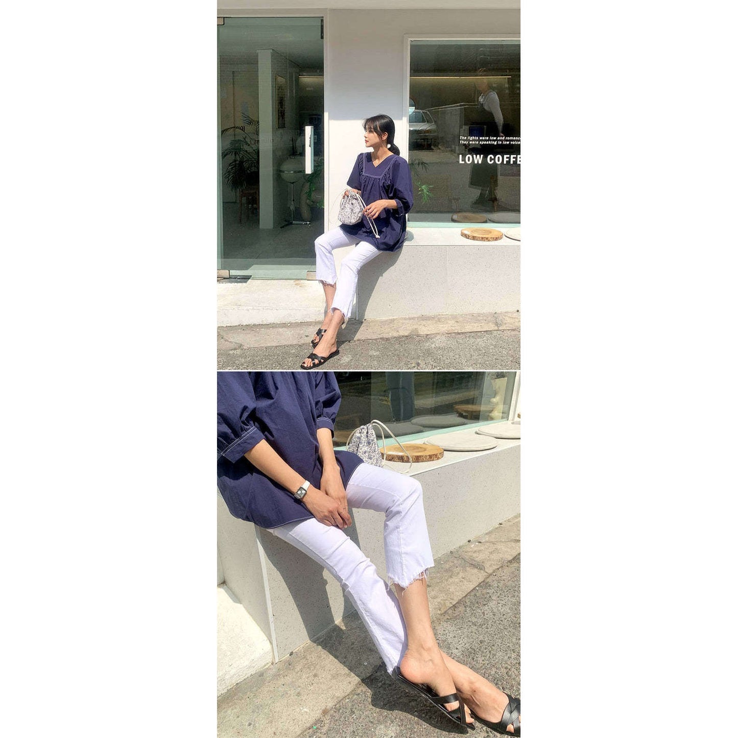 MUMMY.cc:夏季棉質靴型流蘇孕婦褲