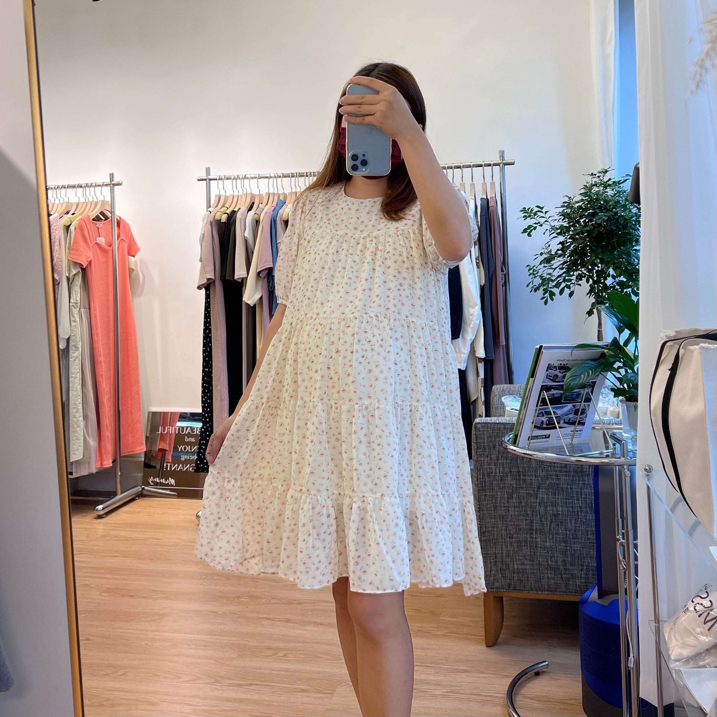 MUMMY.cc:Sweet layered floral mini one-piece