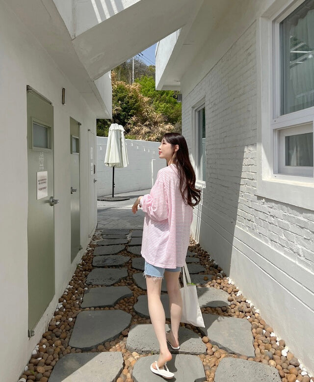 簡約流蘇4分長孕婦牛仔褲