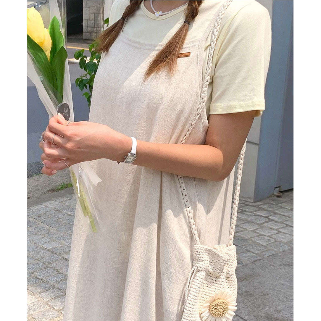 MUMMY.cc:夏日吊帶棉麻透氣連身裙