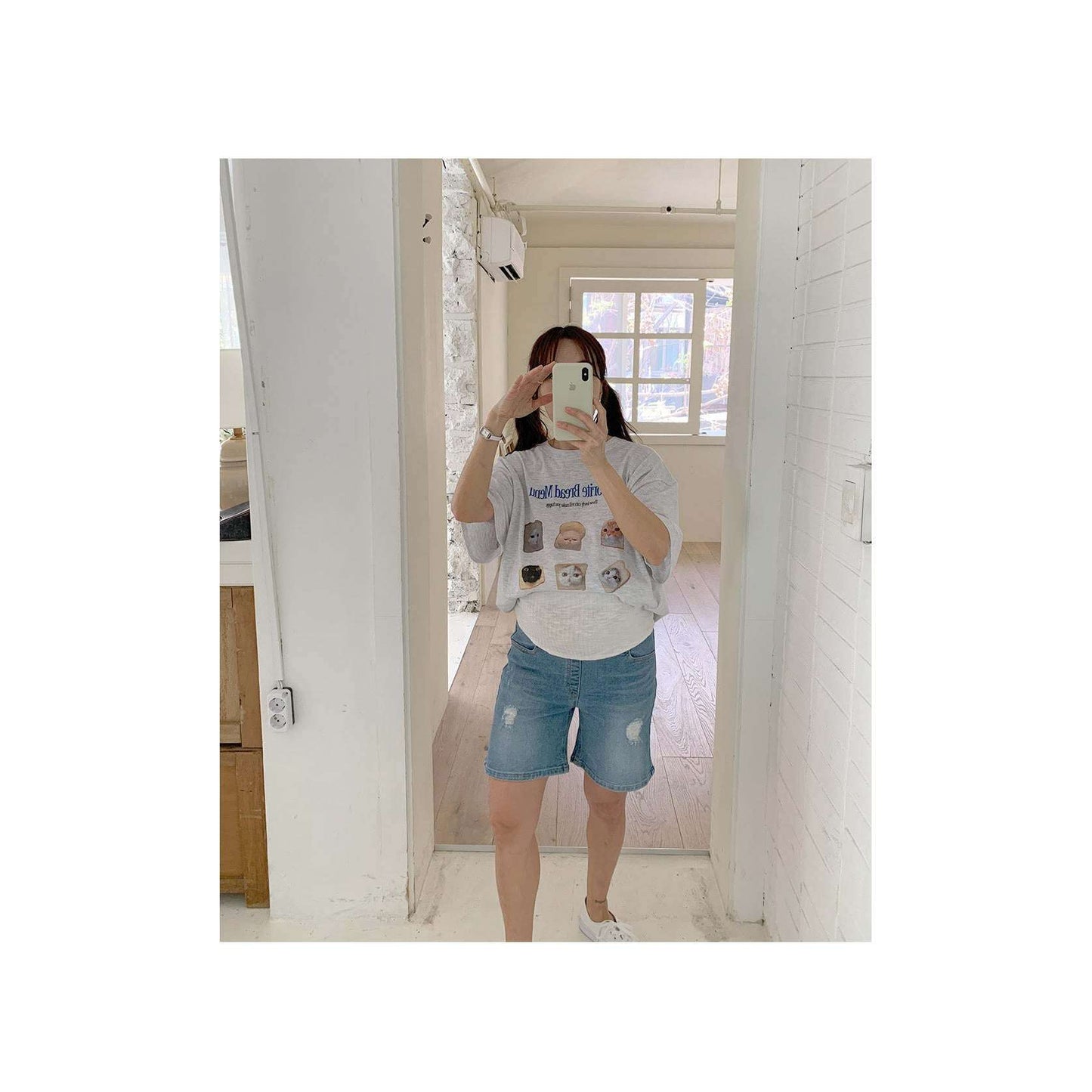 MUMMY.cc:4分長水洗破洞短牛仔褲