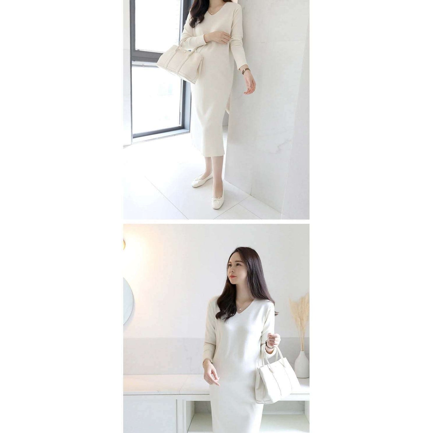 MUMMY.cc:Stella soft v-neck knit ops