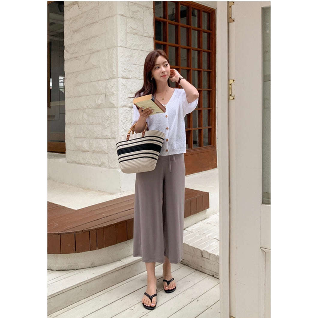 MUMMY.cc:涼感夏日孕婦7分寬腳褲