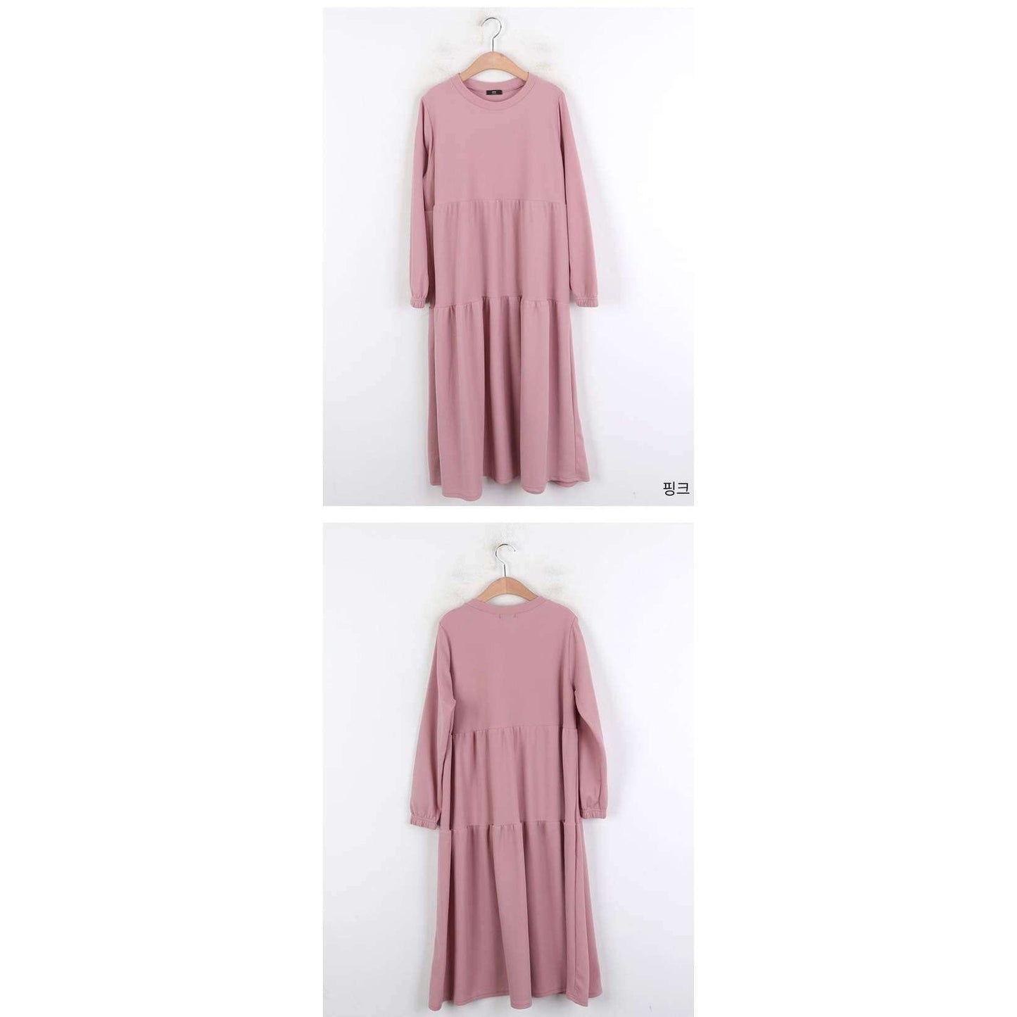 MUMMY.cc:Maxi long sleeve layered dress