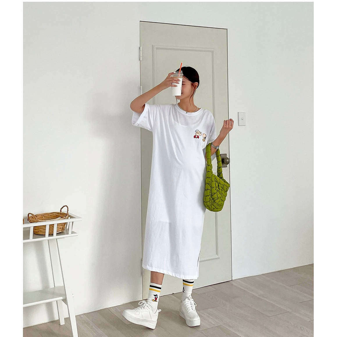 MUMMY.cc:夏季純棉短袖T恤長裙