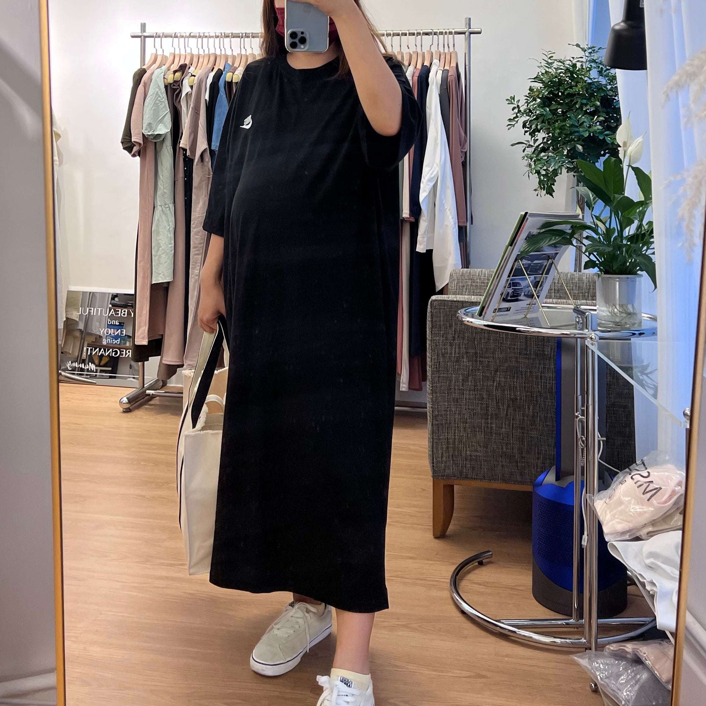 寬鬆刺繡Nike休閒Tee裙