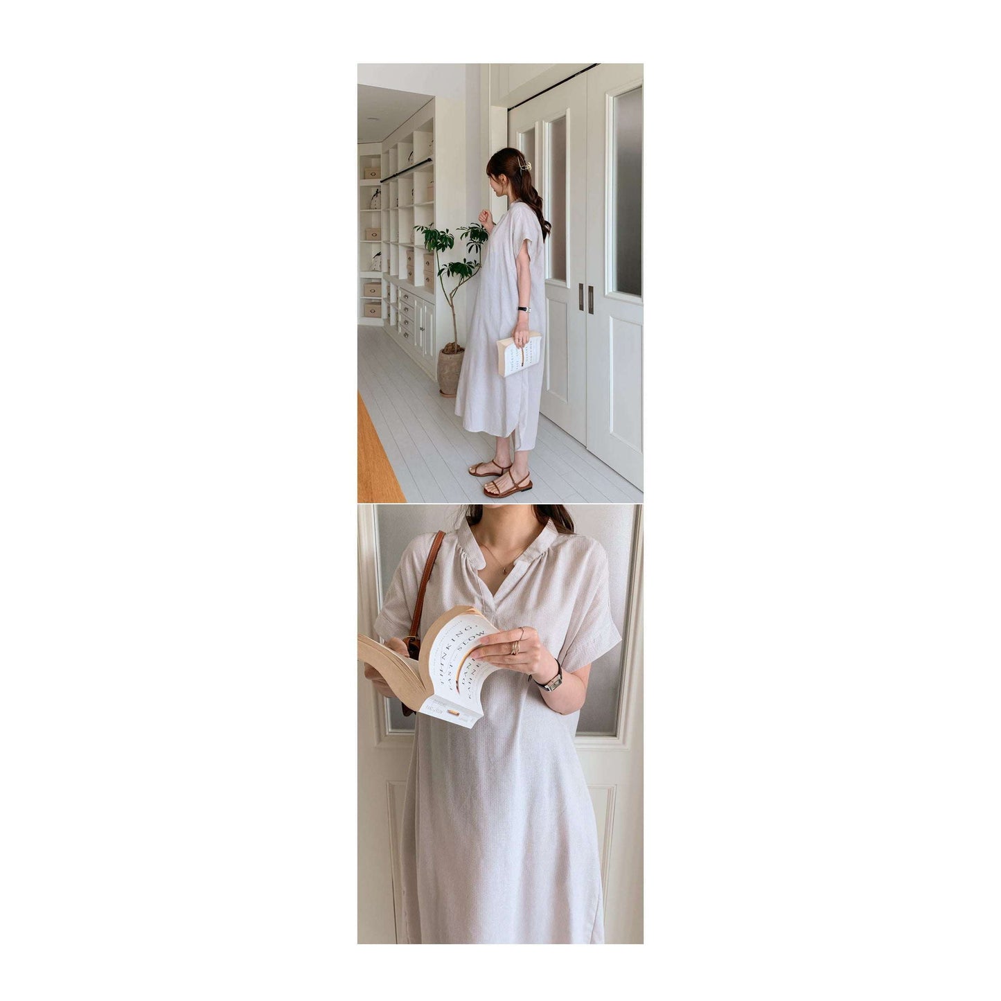 MUMMY.cc:涼爽條紋襯衫腰帶連身裙