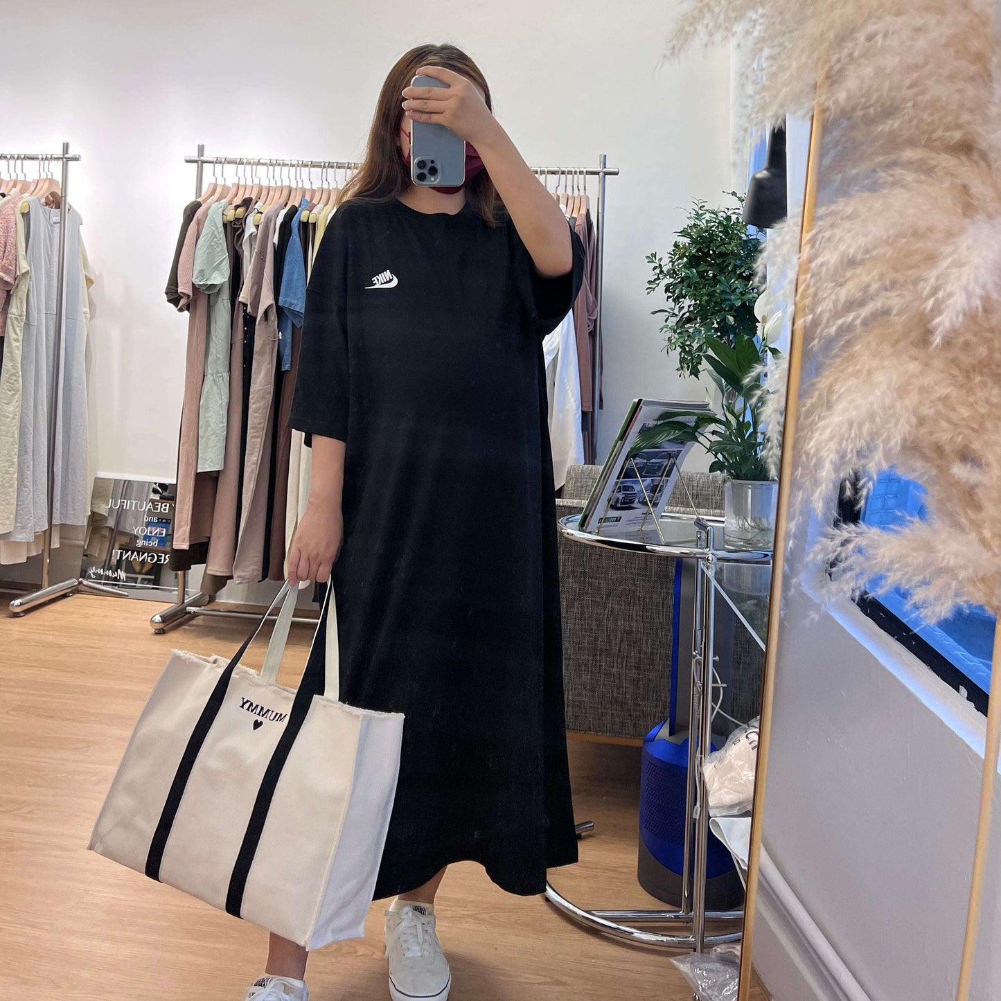 寬鬆刺繡Nike休閒Tee裙