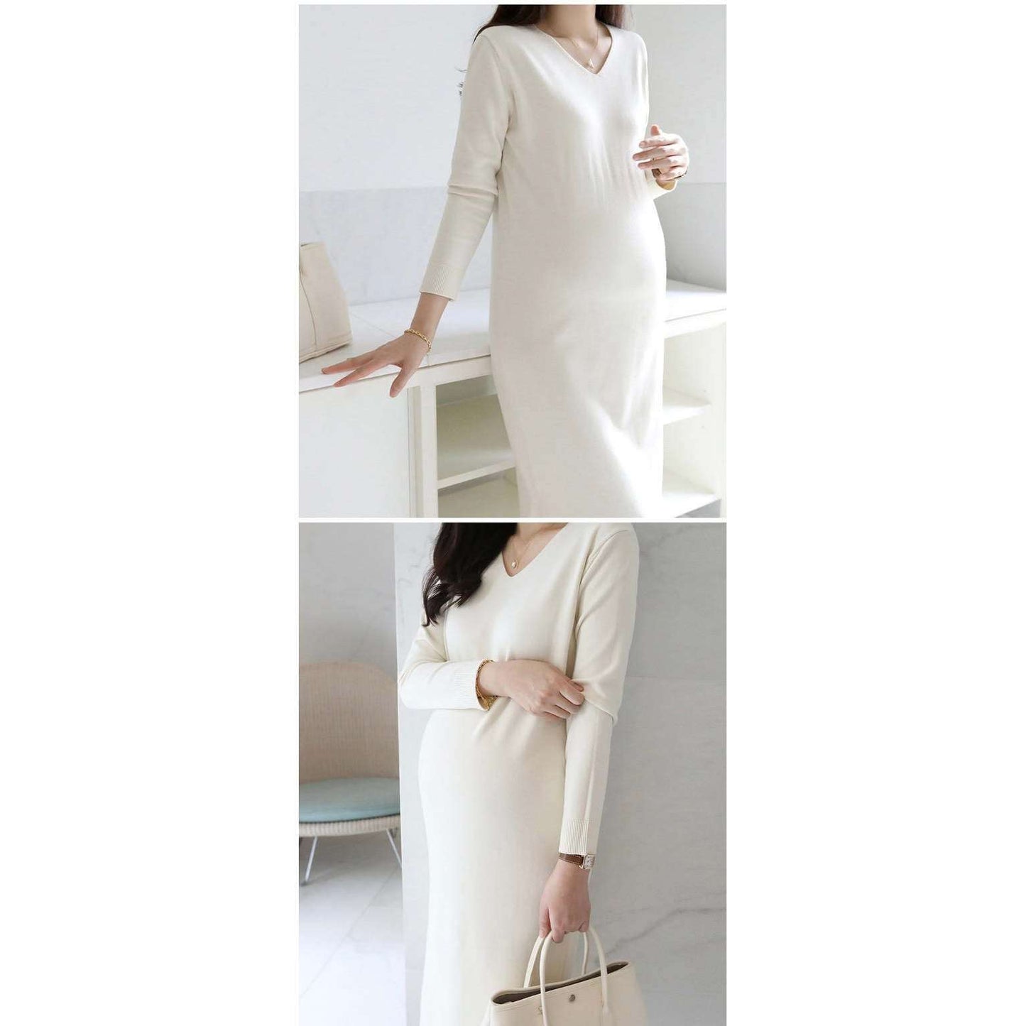 MUMMY.cc:Stella soft v-neck knit ops