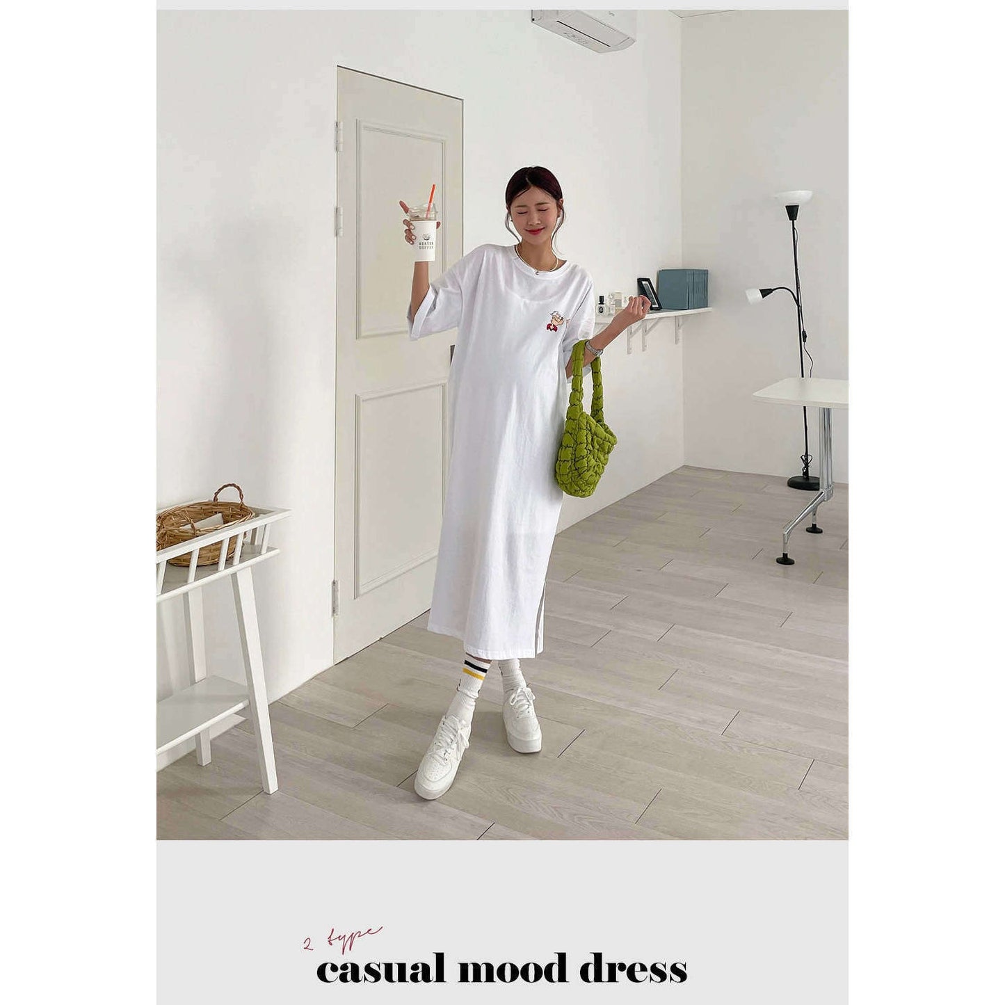 MUMMY.cc:夏季純棉短袖T恤長裙