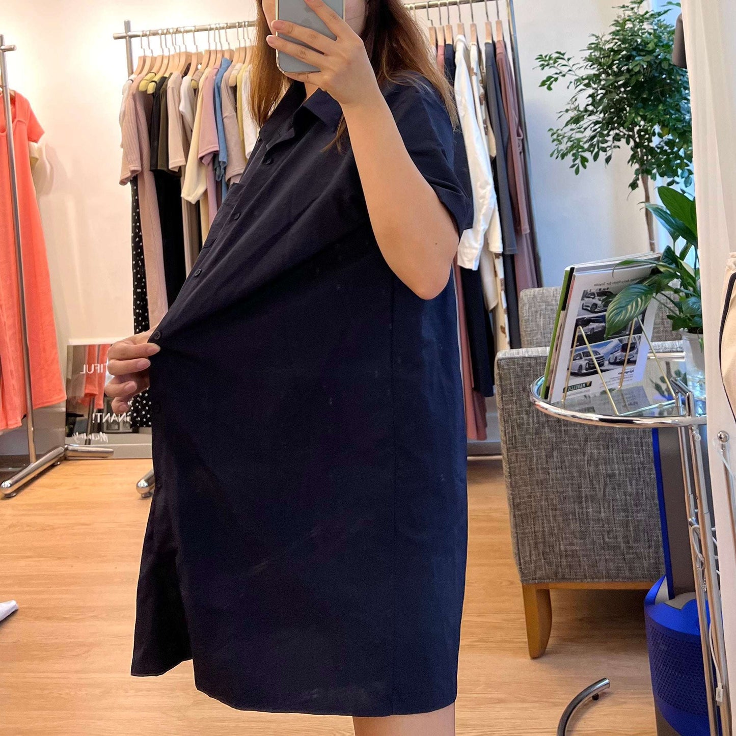 MUMMY.cc:企領尼龍恤衫哺乳連身裙