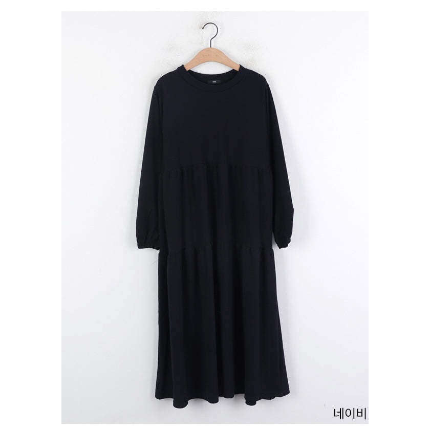 MUMMY.cc:Maxi long sleeve layered dress
