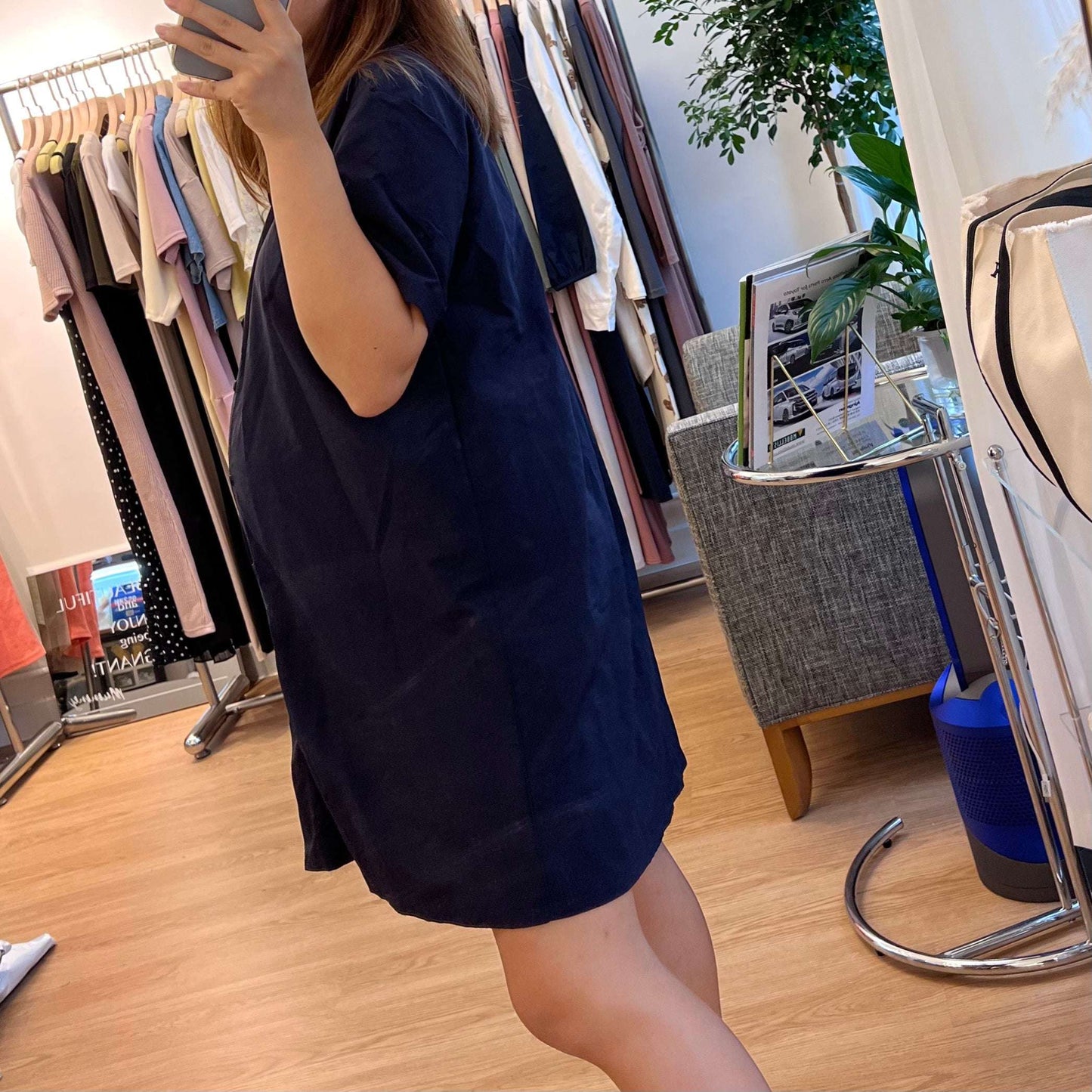 MUMMY.cc:企領尼龍恤衫哺乳連身裙