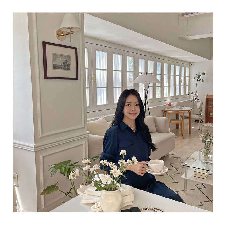 MUMMY.cc:修身孕婦企領襯衫連身裙